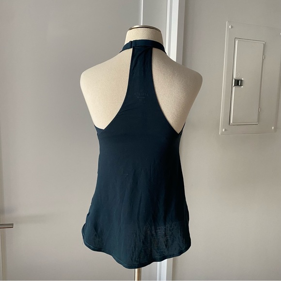 Athleta T Back Lattice Tank in Abyss (Teal Blue Green) XS Built in Bra - Picture 4 of 10